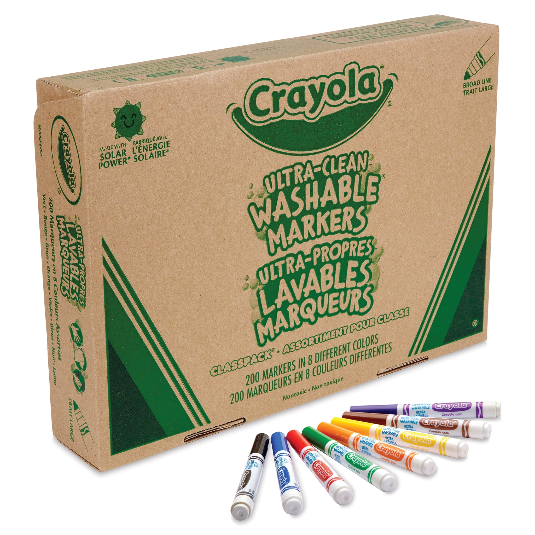 Crayola Washable Broad Line Markers & Large Crayons Combo Classpack, 2