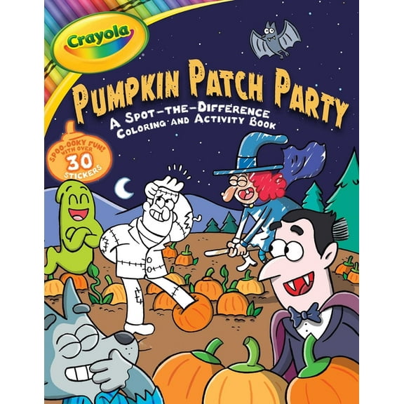 Crayola/Buzzpop Crayola: Pumpkin Patch Party (a Crayola Halloween Spot the Difference Coloring Sticker Activity Book for Kids), Book 15, (Paperback)