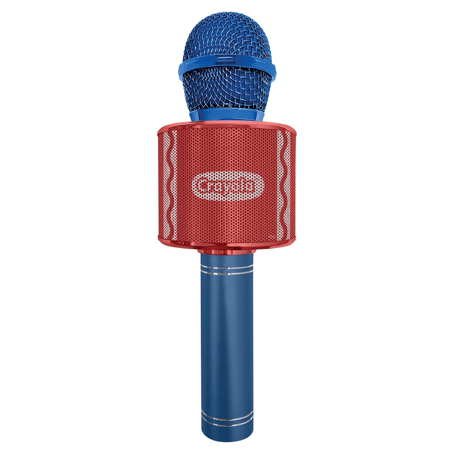 Crayola CKM150 Combo Bluetooth Karaoke Handheld Mic and 5-Watt Speaker, FM/USB/microSD, Aux In/Out, Vocal FX, up to 2 Hours Play Time (Blue) CKM150B