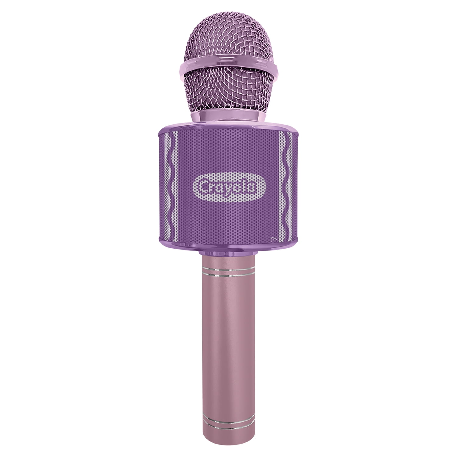 Crayola CKM150 Combo Bluetooth Karaoke Handheld Mic and 5-Watt Speaker, FM/USB/microSD, Aux In/Out, Vocal FX, up to 2 Hours Play Time (Pink) CKM150P