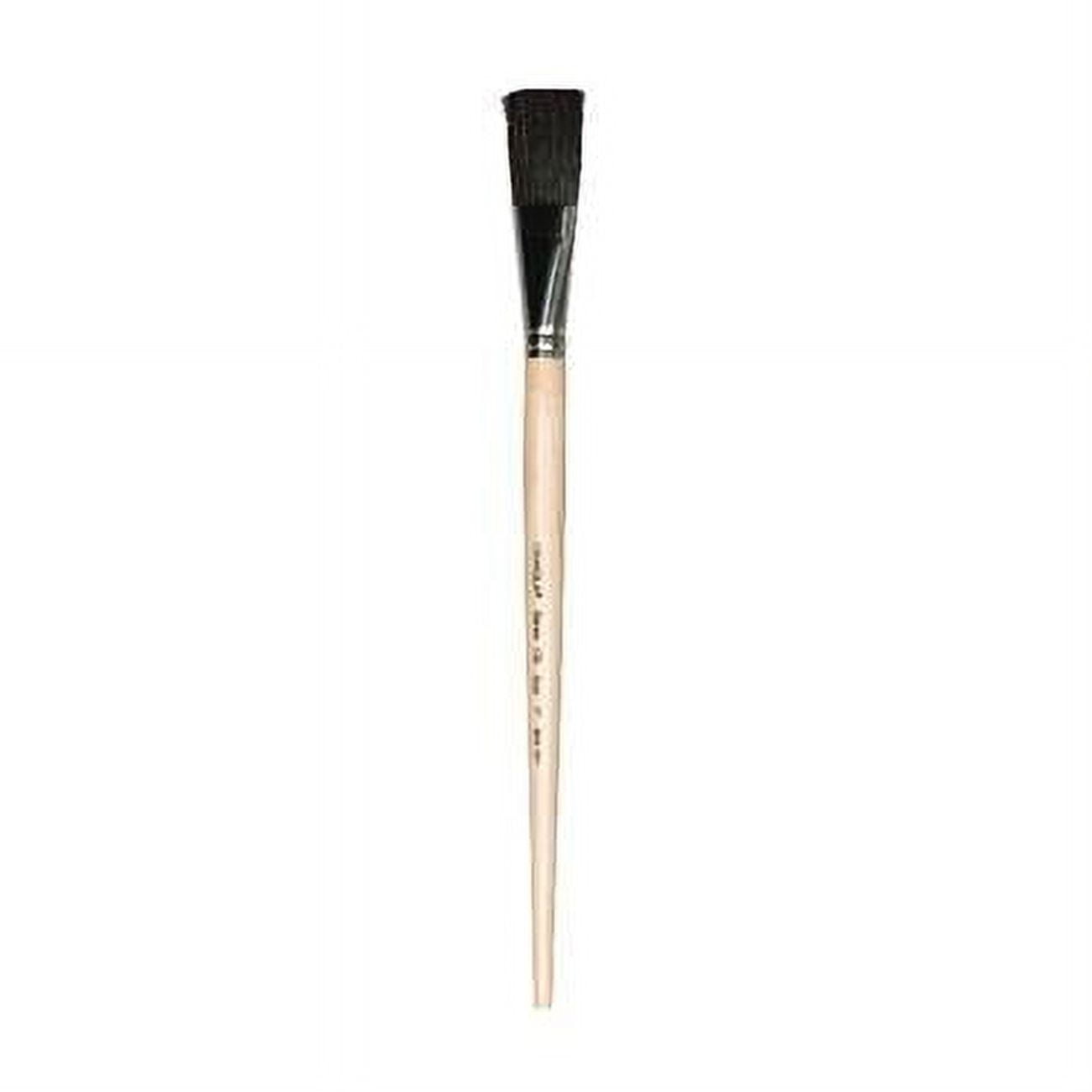 Crayola CYO050178016 1 in. Width Flat Bristle Easel Brush, Black - Pack of 144
