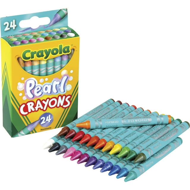Crayola, CYO523409, Pearl Crayons, 24 / Pack, Multi