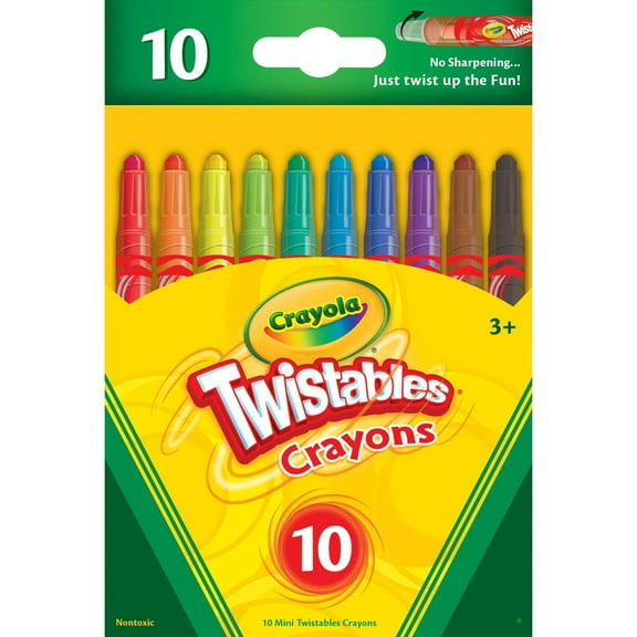 Crayola, CYO529715, Mini Twistables Crayons, 10 / Set, Clear,Assorted