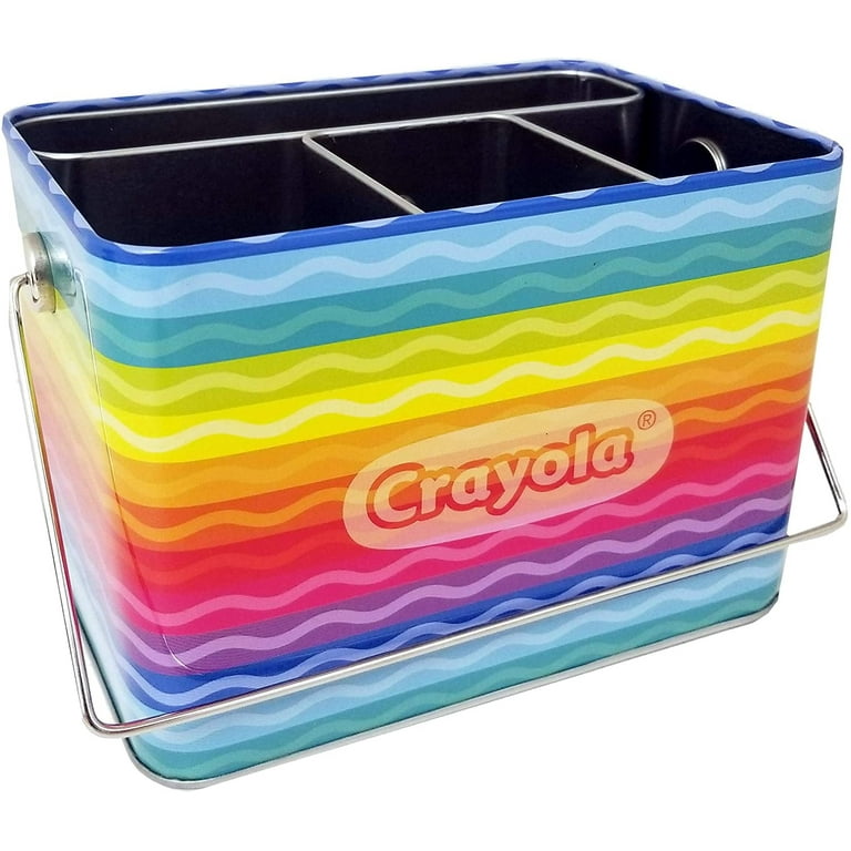 Crayola Caddy Organizer Tin with Handle Empty Caddy Crayola