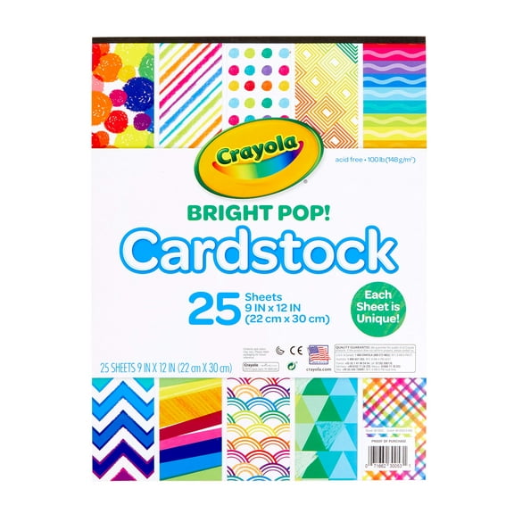 Crayola Cardstock Paper, Colored Cardstock, 25 Count