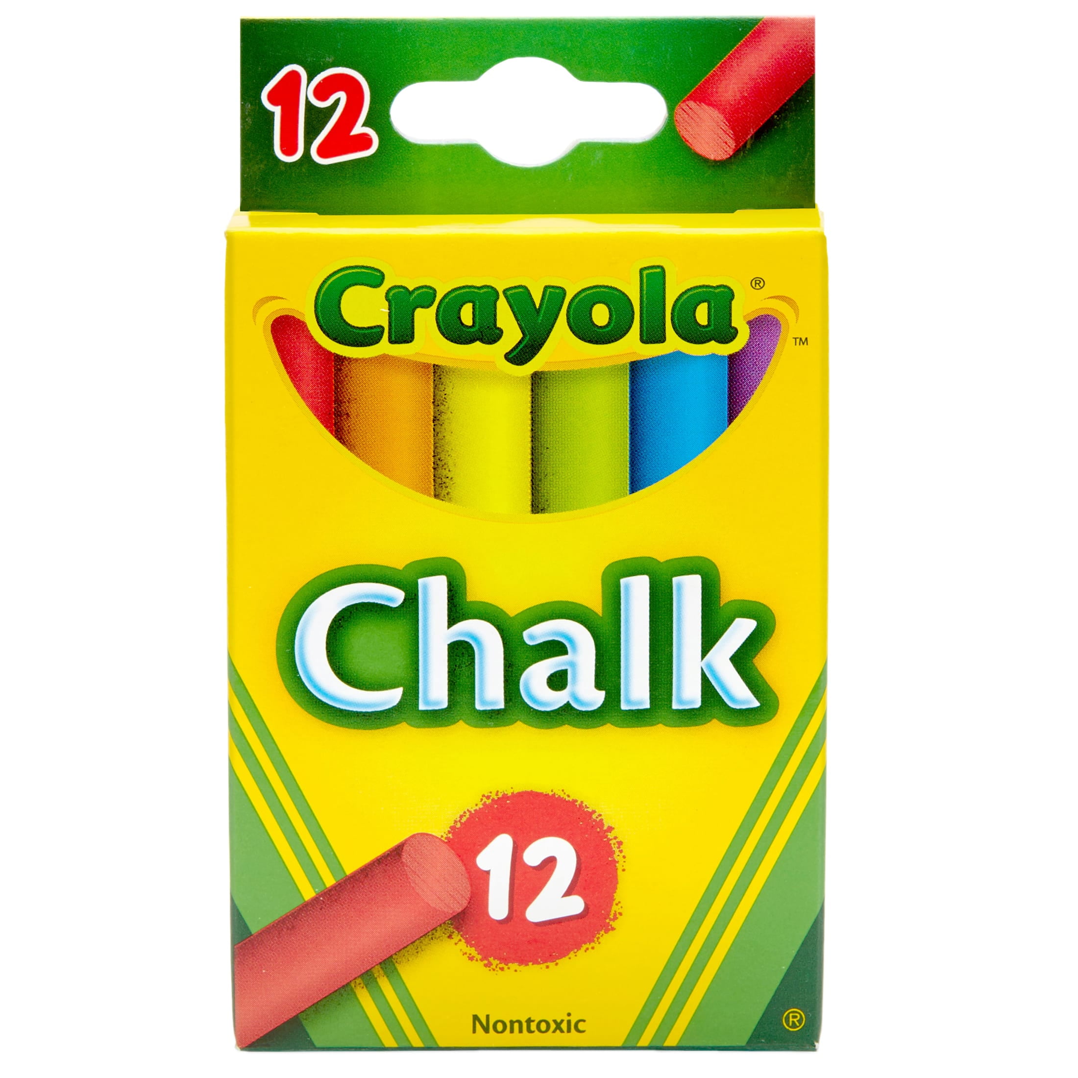 当店在庫してます! Crayola Non-Toxic Kids Chalk, 12 Sticks Pack, Colored チョーク