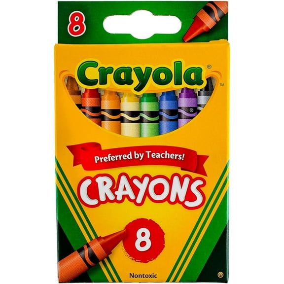 Crayola Classic Color Nontoxic Crayons Assorted, Preferred By Teacher With Hang Tab, 8 Ea, 2 Pack