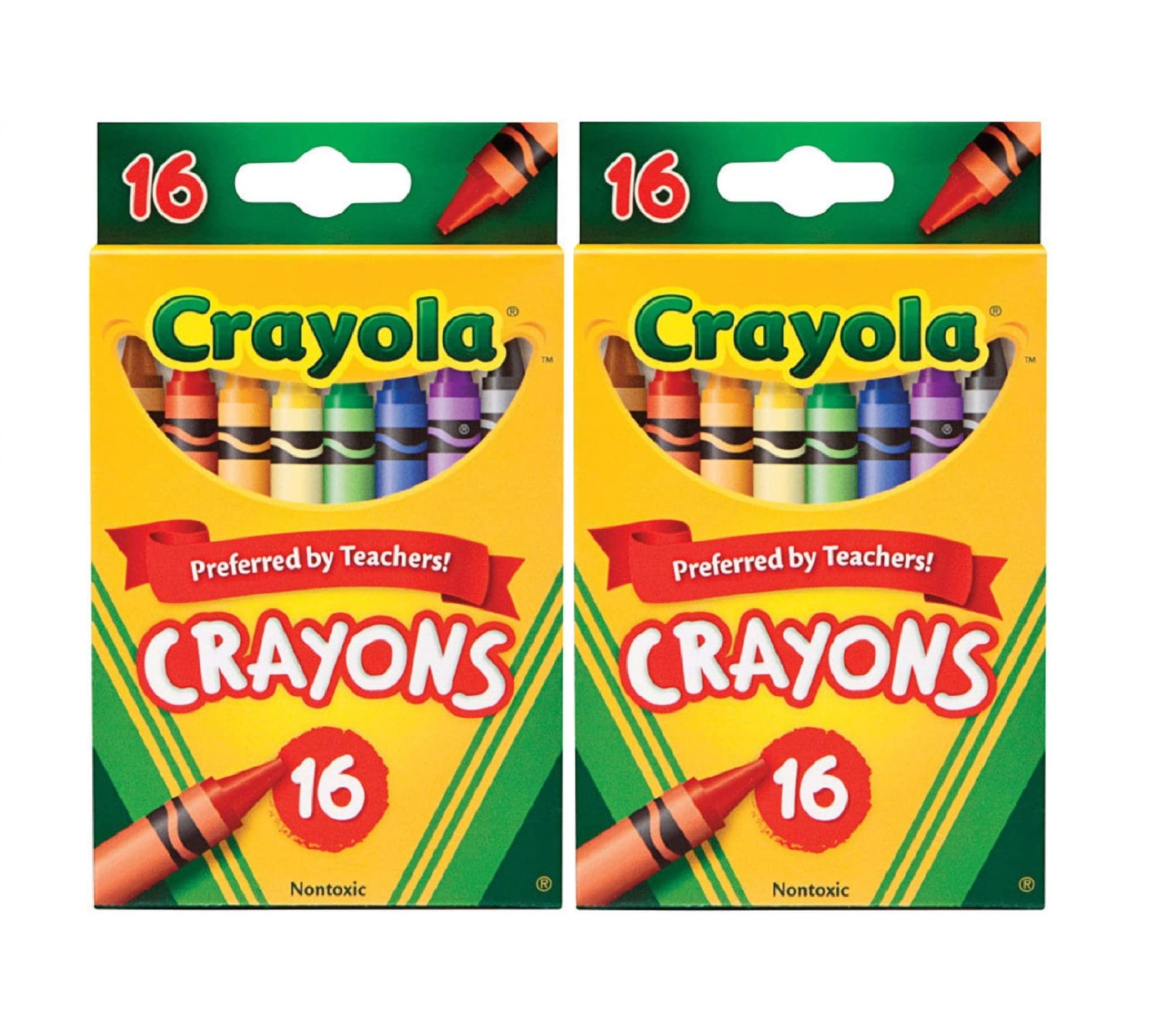 Crayola Washable Crayons - 64 Count (2 Boxes), Bulk Crayons for Kids,  Crayon Set, Holiday Gift for Kids, Stocking Stuffer, Ages 3+ [  Exclusive]