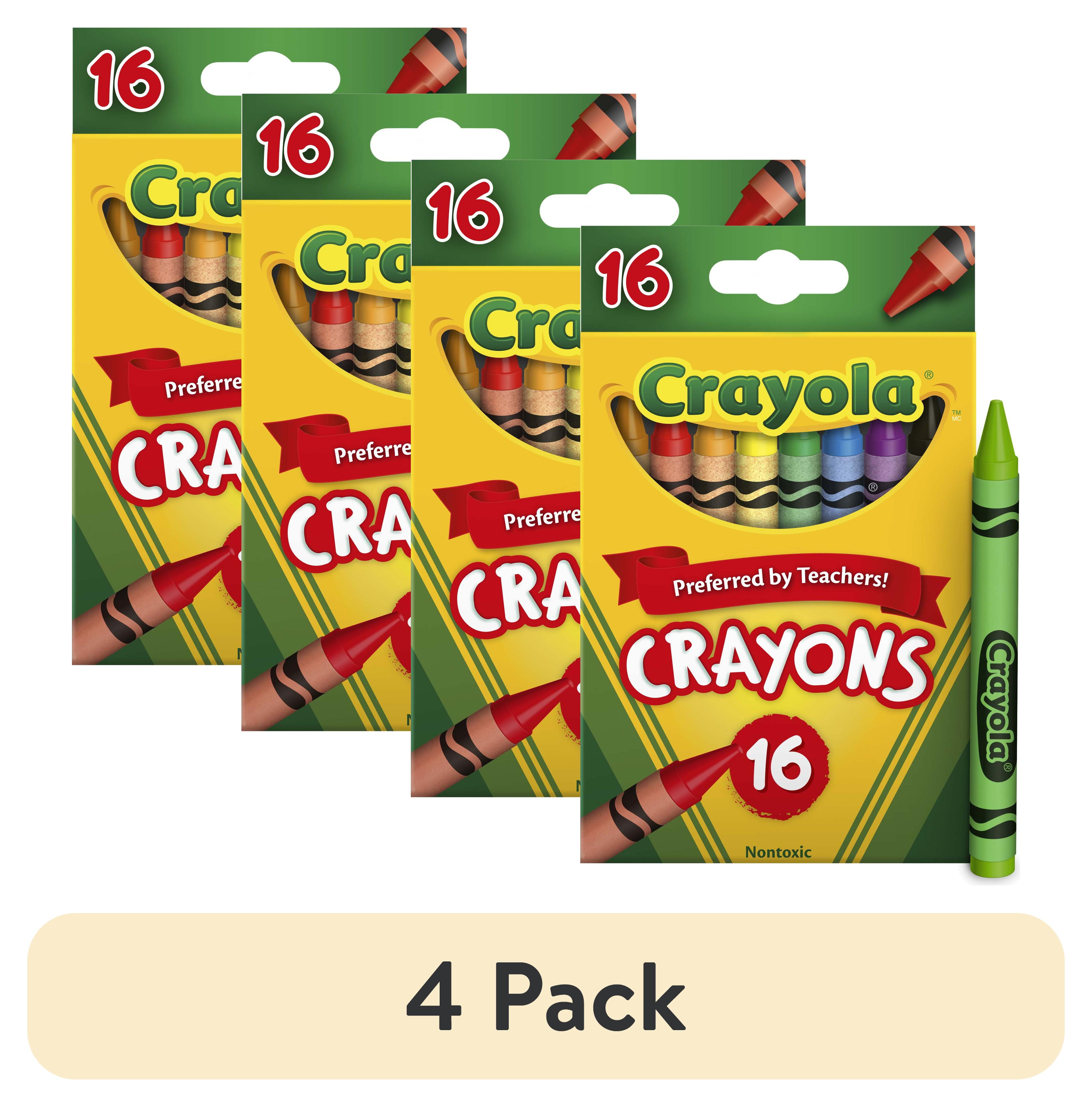 4 pack) Crayola Classic Crayons, Back to School Supplies for Kids