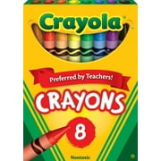 Crayola Classic Crayons, Back to School Supplies for Kids, 8 Ct, Art Supplies