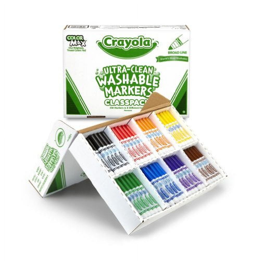 Crayola Washable Markers Broad Line Assorted Classic Colors Box Of