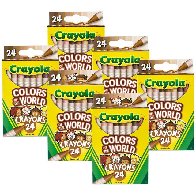 Crayola Classroom Bundle Colors of the World Crayons 6pk/24ct, Child, 144 Pieces