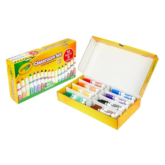 Crayola Classroom Set Broad Line Art Markers, 80 Ct, Teacher Appreciation Week Gifts, Teacher Supplies