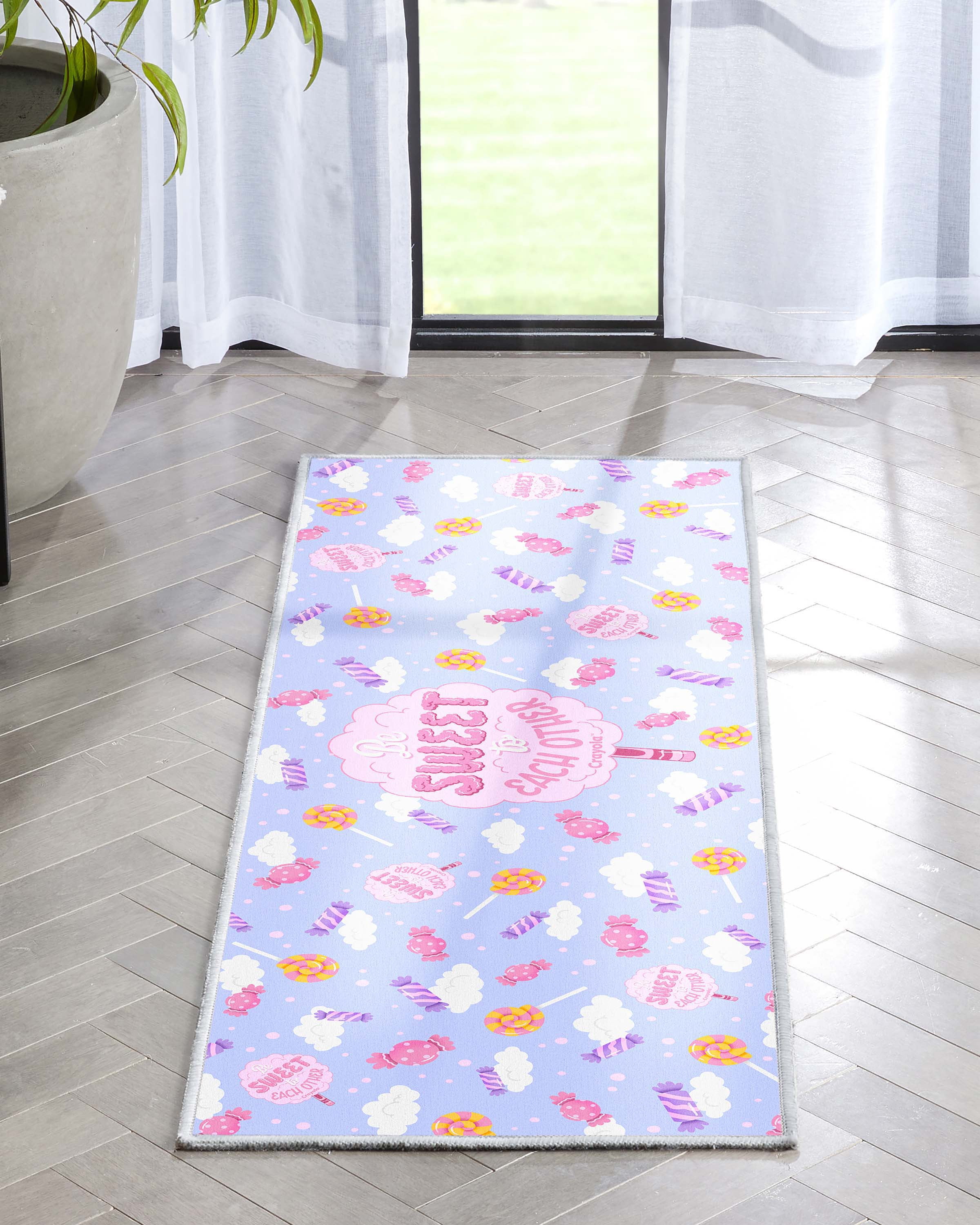 Crayola Collection By Well Woven Be Sweet Lilac 20" x 5' Runner Rug