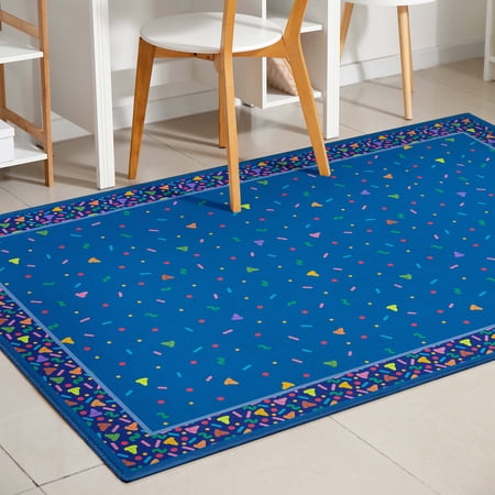 Crayola Collection By Well Woven Confetti Blue 3'3" x 5' Area Rug