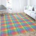 thumbnail image 1 of Crayola Multi Plaid 6'7" x 9'3" Multicolor Area Rug by Well Woven, 1 of 7