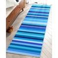 thumbnail image 1 of Crayola Collection By Well Woven Stripe Blue 2'3" x 7'3" Runner Rug, 1 of 7