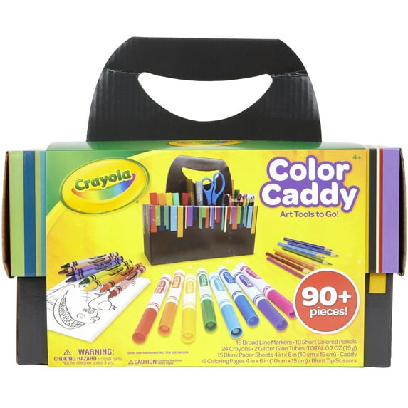 Crayola Color Caddy 90 Art Tools in a Storage Caddy, Ages 4 and Up