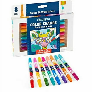 Crayola Color Change Doodle Markers - Chisel Marker Point Style - Multicolor - 8 / Pack Crayola Color Change Doodle Markers - Chisel Marker Point Style - Multicolor - 8 / Pack