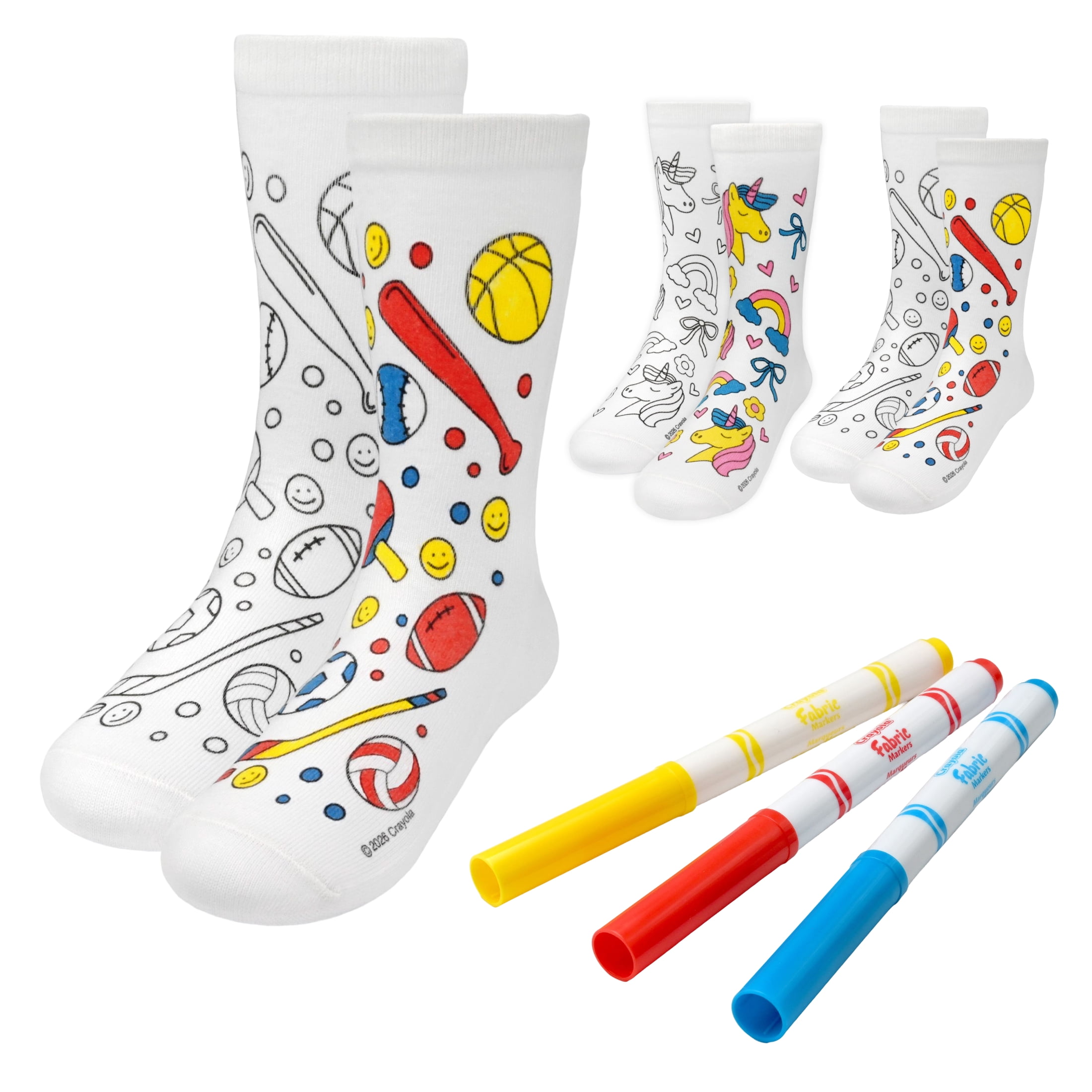 Crayola Color-In Socks Unisex Kids One Size