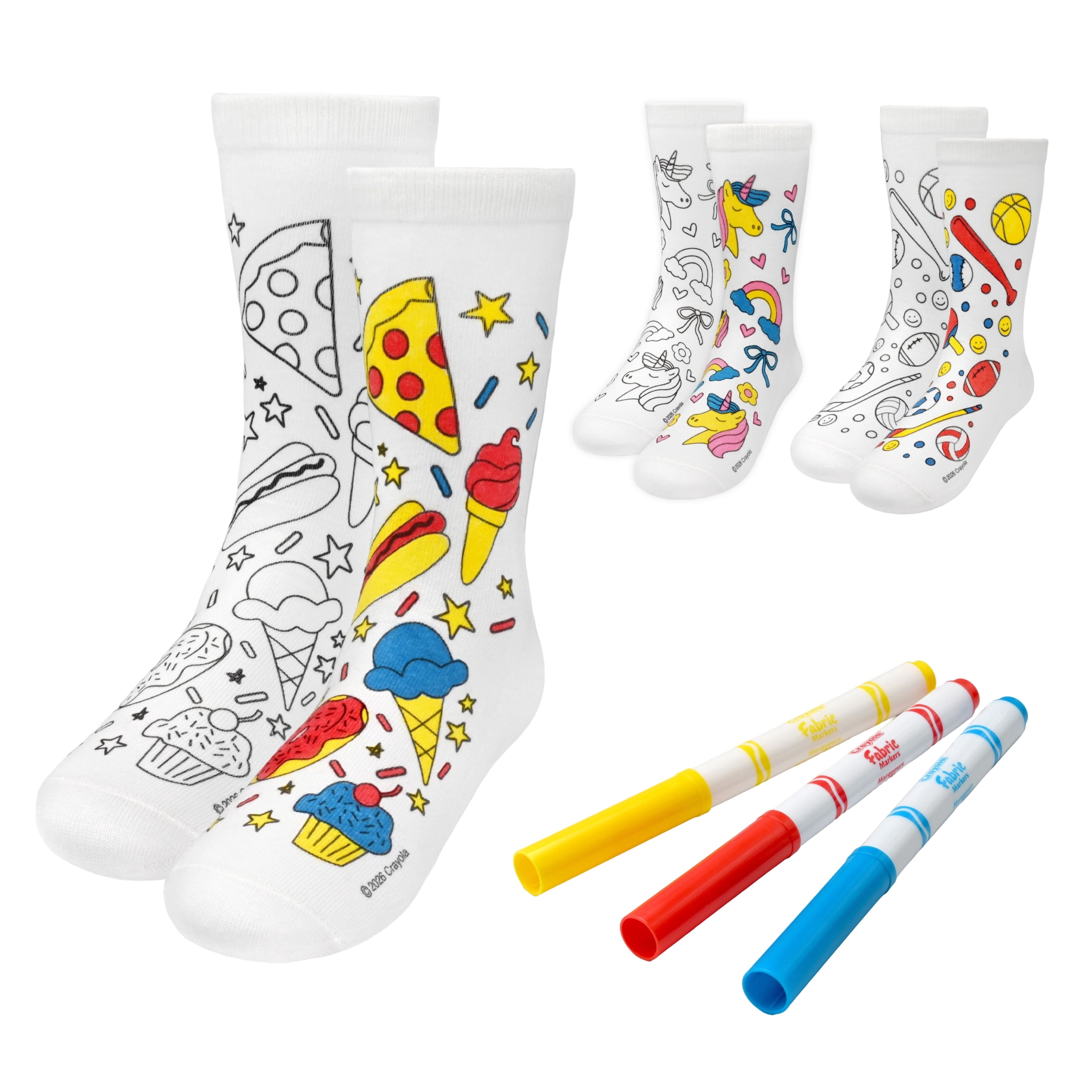 Crayola Color-In Socks Unisex Kids One Size
