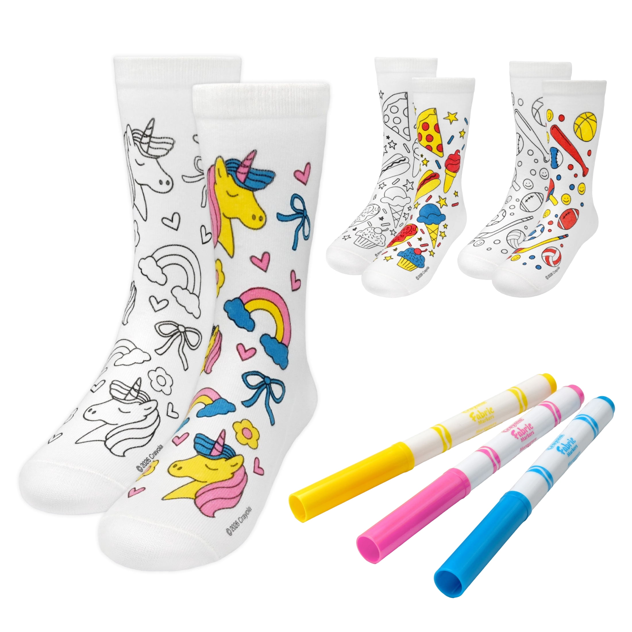 Crayola Color-In Socks Unisex Kids One Size