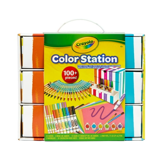 Crayola Color Station, Desktop Art Supplies Organization, Room Decor, Arts and Crafts, Classroom Supplies, Gift for Kids, Ages 5, 6, 7, 8, 9