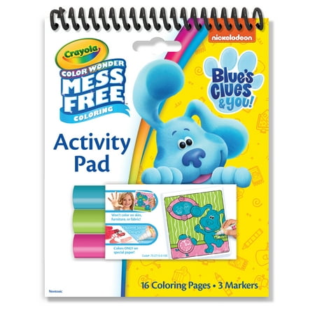 Crayola Color Wonder Blue's Clues Mess Free Coloring Book Set, 16 Pages