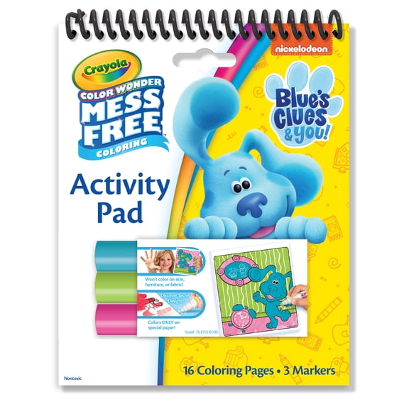 Crayola Color Wonder Blue's Clues Mess Free Coloring Book Set, 16 Pages