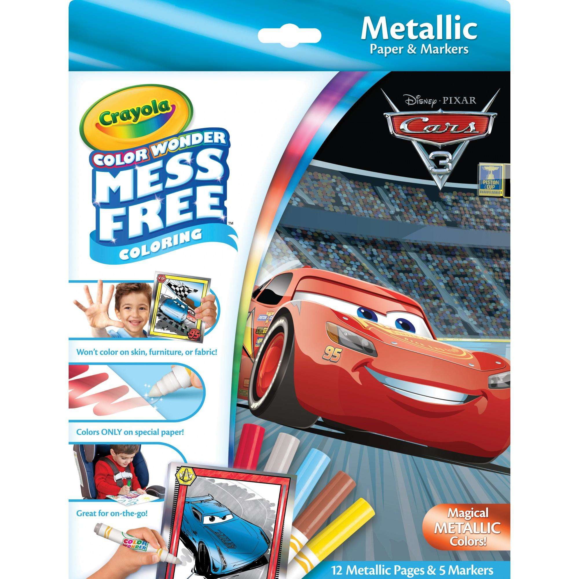 Crayola Color Wonder Cars Coloring Set, 12 Pages, Beginner Child Ages 3 ...