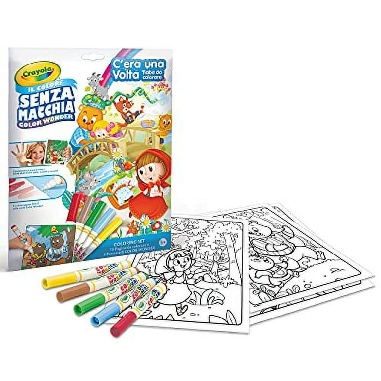 Crayola Fairytales, Mess Free Pages & Markers Color Wonder, 23 Piece Set