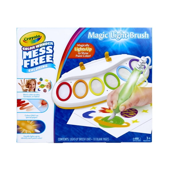 Crayola Color Wonder Magic Light Brush, Mess Free Painting, Preschool Supplies, Back to School Gift for Toddlers, Ages 3+