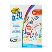 Crayola Color Wonder Mess Free Blank Coloring Pages, 30 Pgs, Toddler Coloring, Travel Activity, Creative Gifts, Ages 3 