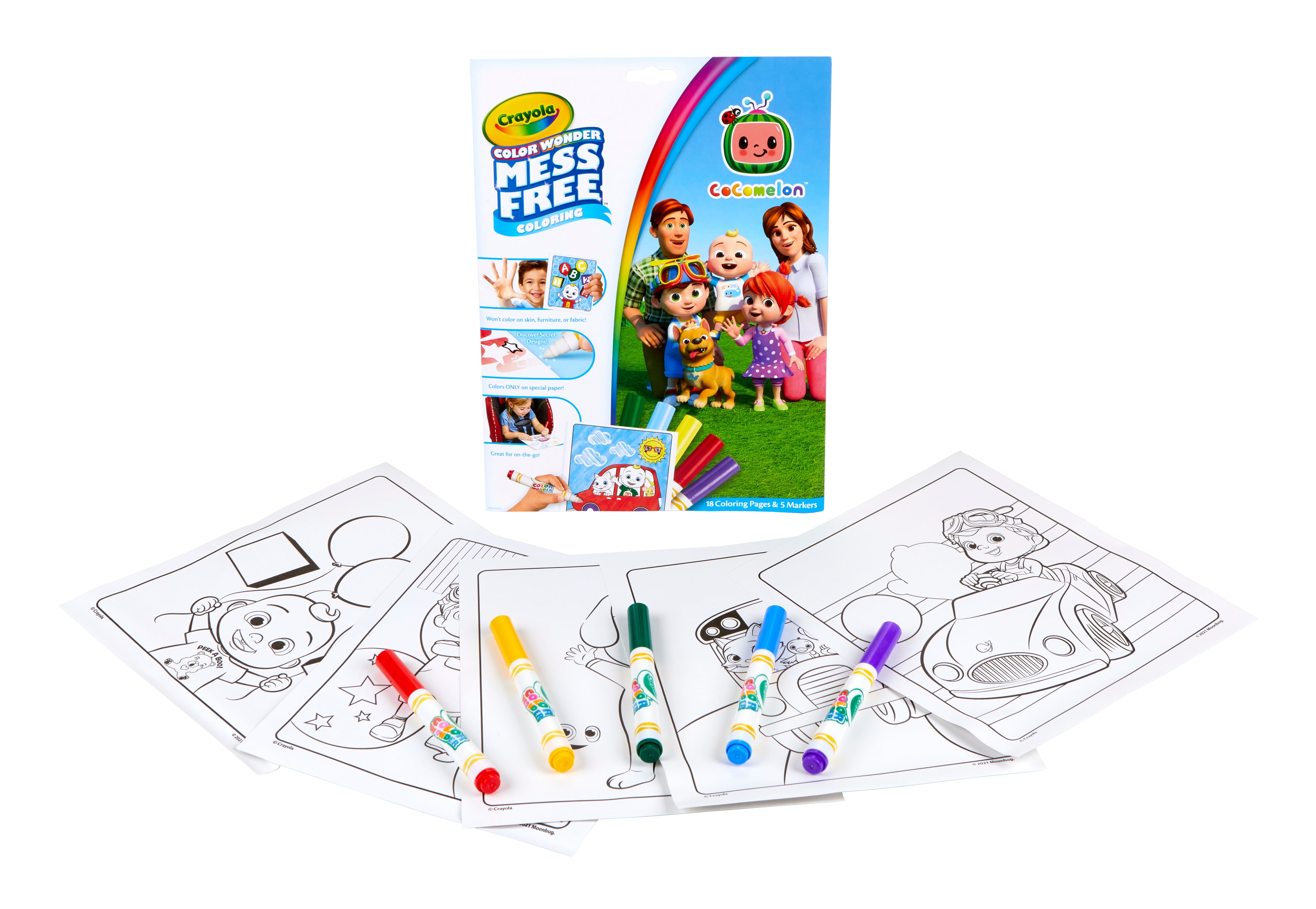 Crayola Color Wonder Cocomelon Coloring Pages & Markers, Mess Free  Coloring, Gift for Kids, Age 3, 4, 5, 6