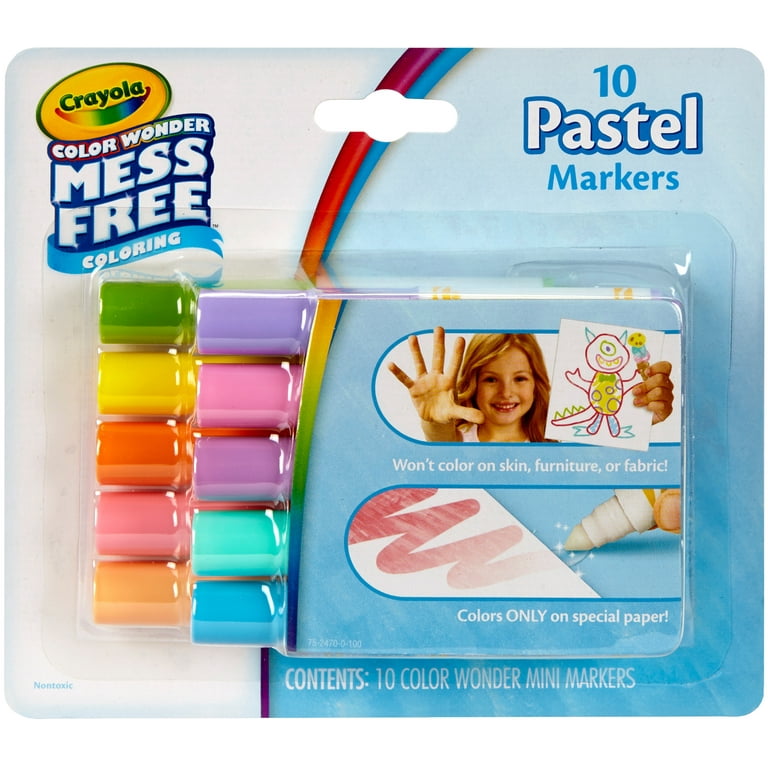 Crayola Mess Free Color Wonder Mini Markers, 10 Count
