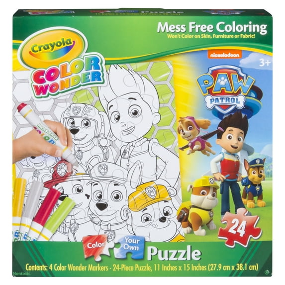 Crayola Color Wonder Paw Patrol Color Your Own 24 Piece Puzzle