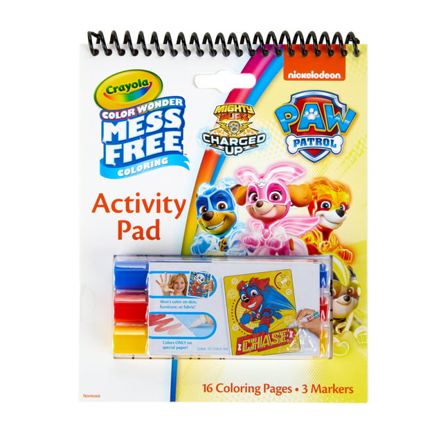 Crayola Color Wonder Paw Patrol Coloring Book & Activity Pad, 16 Pages, Unisex Child