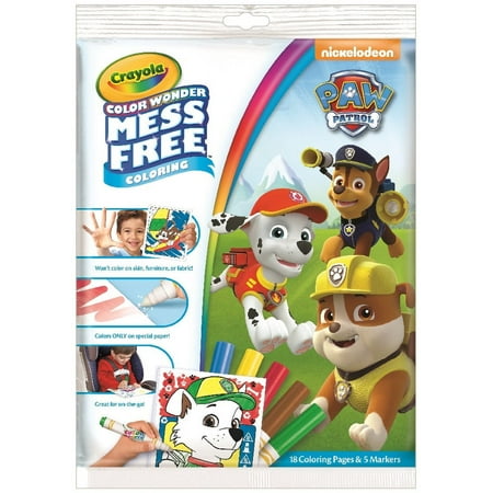 Crayola Color Wonder Paw Patrol Coloring Pad & Markers, Mess Free Coloring, 23 Pieces, Art Sets, Child, Coloring Sets