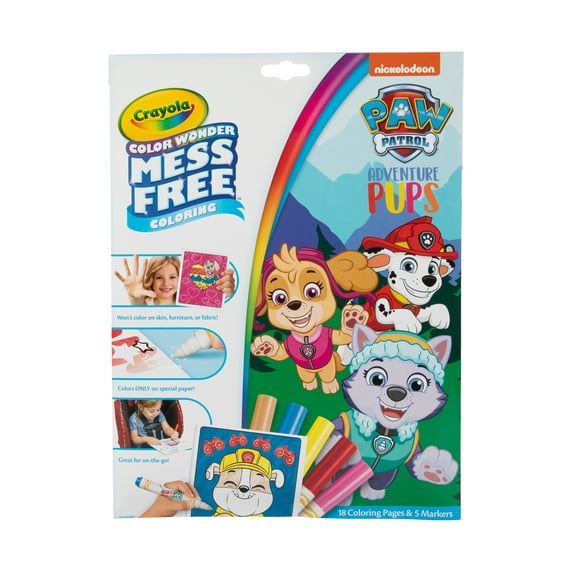 Crayola Color Wonder Paw Patrol, Mess Free Coloring Pages & Markers, Gifts, Beginner Unisex Child