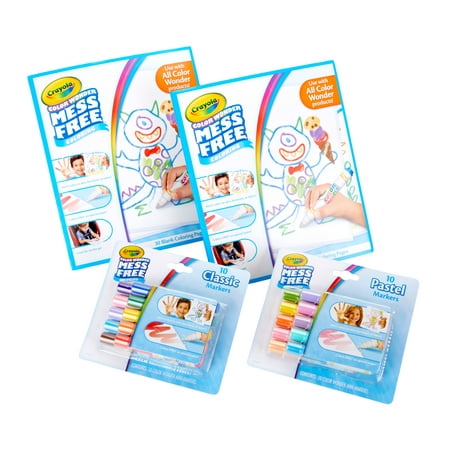 Crayola Color Wonder Set with 10 Count Mess Free Markers and 2 Drawing Pads