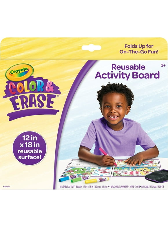 Crayola Color and Erase Reusable Activity Board, Easter Basket Stuffers for Toddlers, Beginner Unisex Child