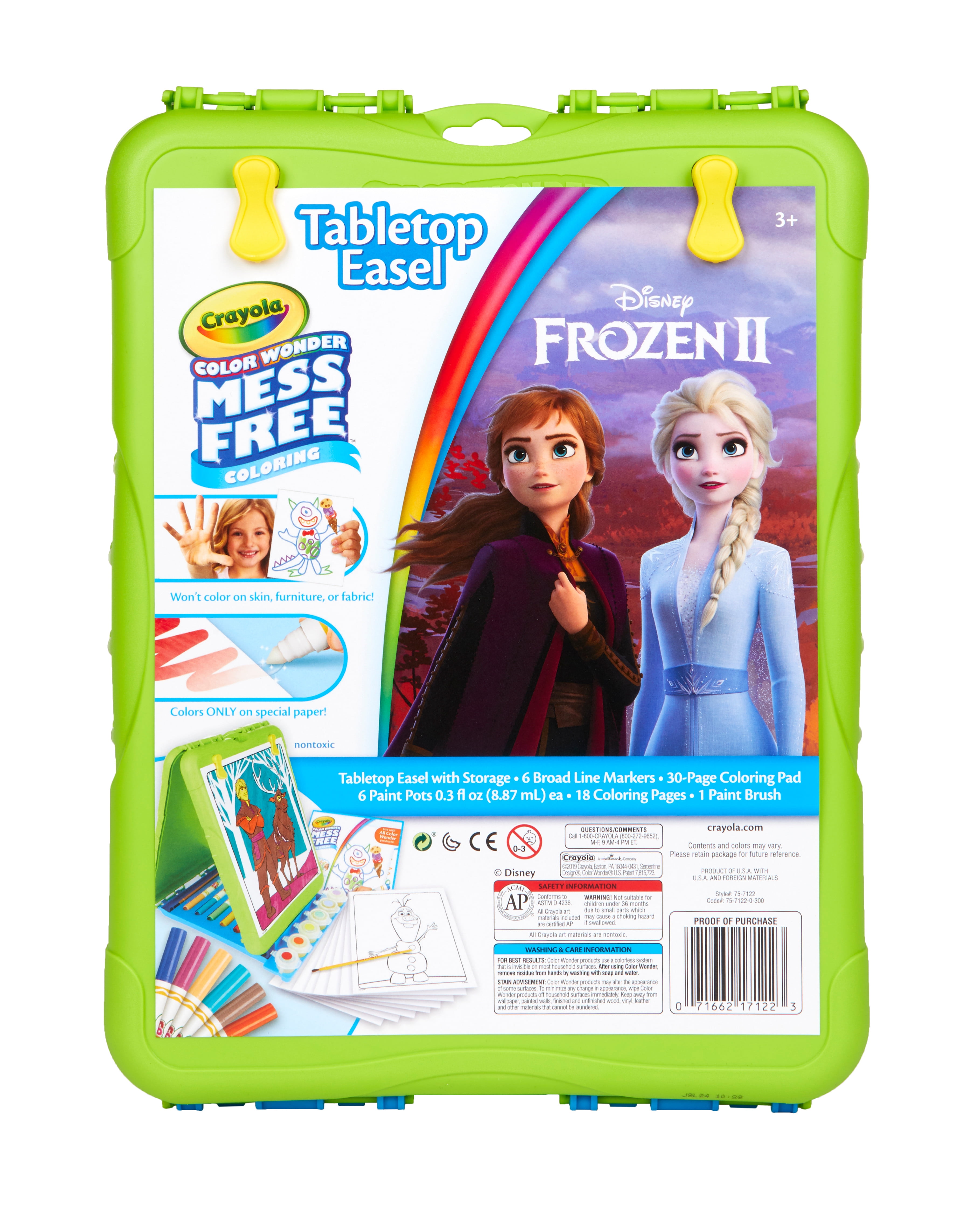Crayola Frozen 2 Art Set: Color Wonder Travel Easel, Mess Free Drawing, 30 Pages, Markers & Paints