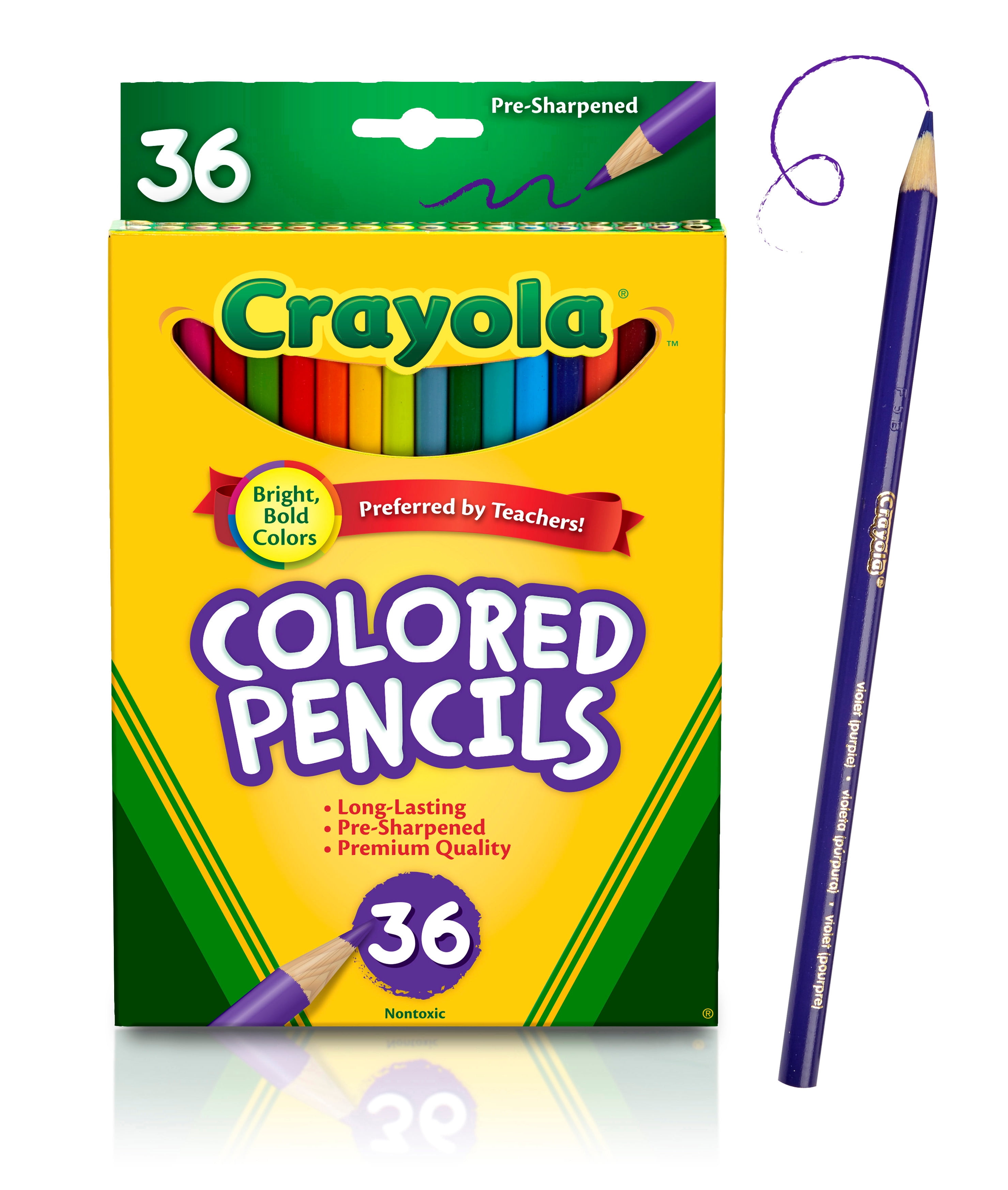 Crayola Colored Pencil Set, 36Colors, School Supplies, Beginner Unisex