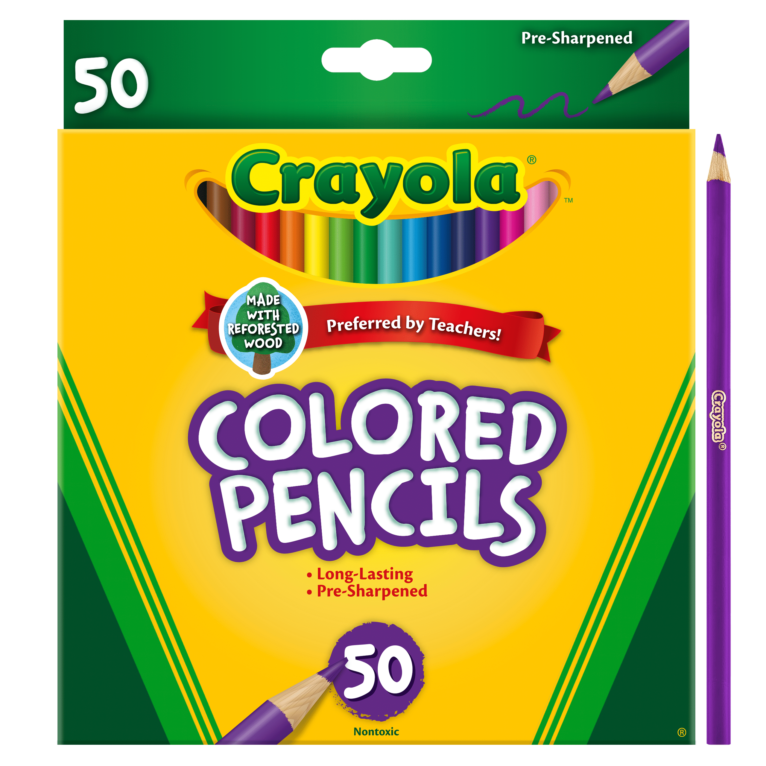 Crayola Colored Pencils, Pre-Sharpened - 50 pencils