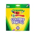 Crayola Colored Pencil Set, 50 Ct, Back to School Supplies for Teachers, Asstd Colors, Beginner Child