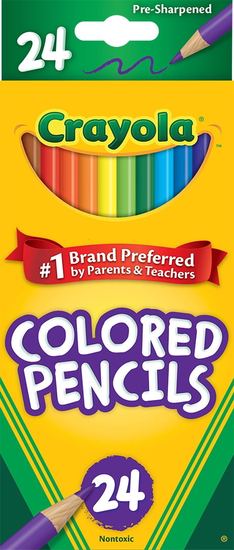 Crayola Colored Pencils, Assorted Colors, Pre-Sharpened, Adult Coloring, 24 Count