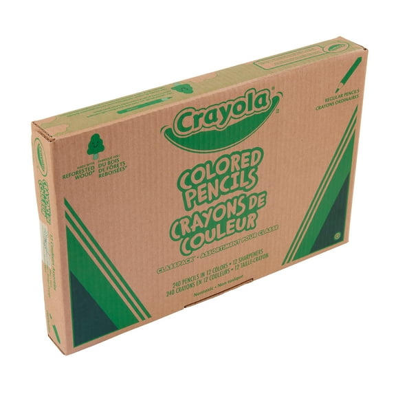 Crayola Colored Pencils Classpack, Assorted, 240 Count