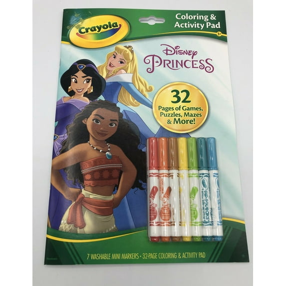 Crayola Coloring & Activity Pad with Markers, Disney Princess 1 ea (Pack of 2)
