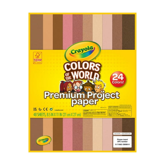 Crayola Colors Of The World Construction Paper 8.5X11 Inch, 1 Pack of 5 Piece