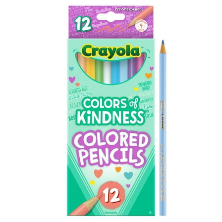 Crayola Colors of Kindness Colored Pencils, School Supplies, 12 Ct, Beginner Child
